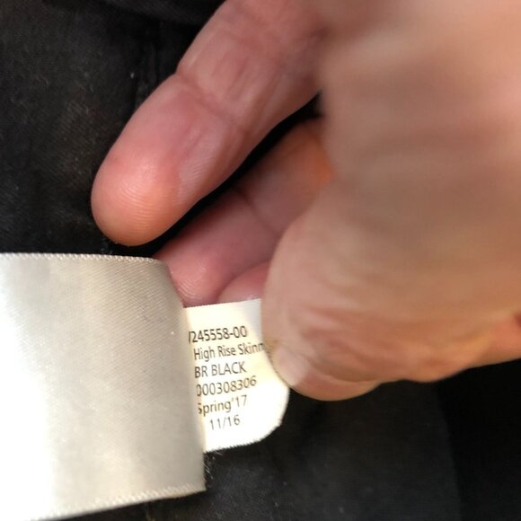 Banana Republic Womens Jeans 28/6 High Rise Skinny Stretch Black Denim Ankle - Picture 9 of 11